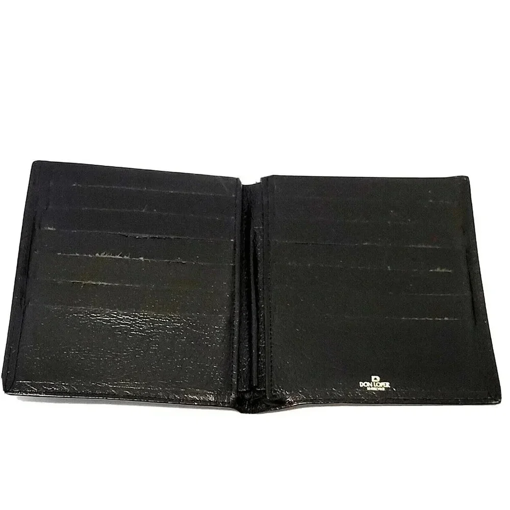 Don Loper Beverly Hills Wallet Bifold Solar Cowhide Black 4 3/4